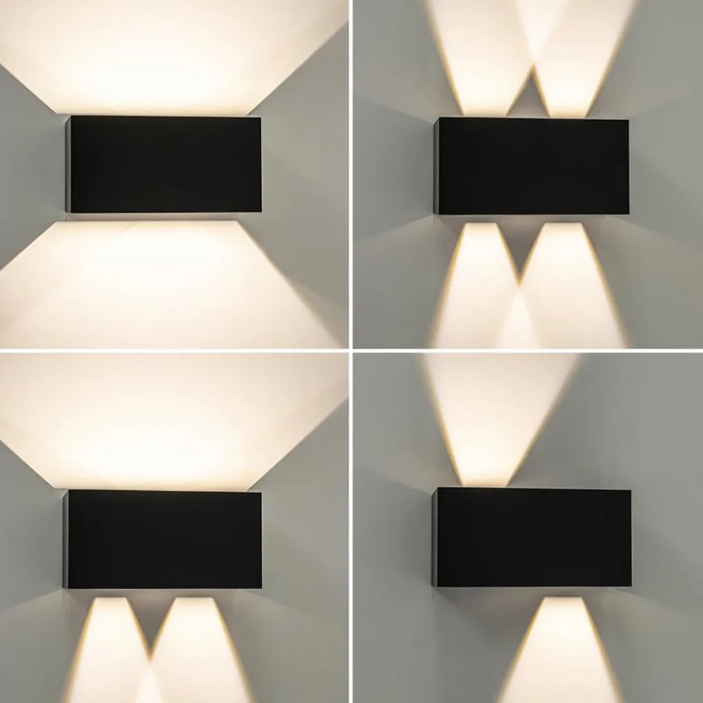 Straluma Wandlamp Davos 20cm zwart IP54 2700k> Wandlampen|Buitenlampen