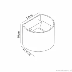 Straluma Wandlamp Davos verstelbaar antraciet IP54><noscript><img width=