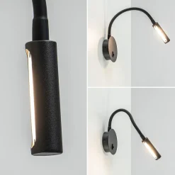 Straluma Wandlamp Flex zwart met schakelaar><noscript><img width=