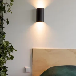 Straluma Wandlamp Hera afgerond zwart><noscript><img width=