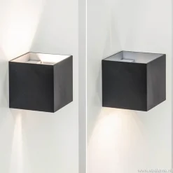 Straluma Wandlamp kubus verst. zwart/grijs ex.g9></noscript> Woonkamerlampen|Slaapkamerlampen