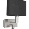 Straluma Wandlamp New Oval kap zwart led> Wandlampen|Bedlampjes
