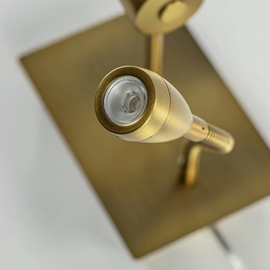 Straluma Wandlamp Regina antiek brons met leesarm exclusief kap> Wandlampen|Bedlampjes
