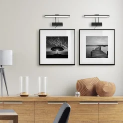 Straluma Wandlamp schilderij zwart inclusief dimbaar LED><noscript><img width=