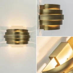 Straluma Wandlamp Scudo brass 25cm><noscript><img width=