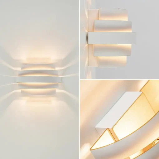 Straluma Wandlamp Scudo klein wit/goud> Woonkamerlampen|Slaapkamerlampen