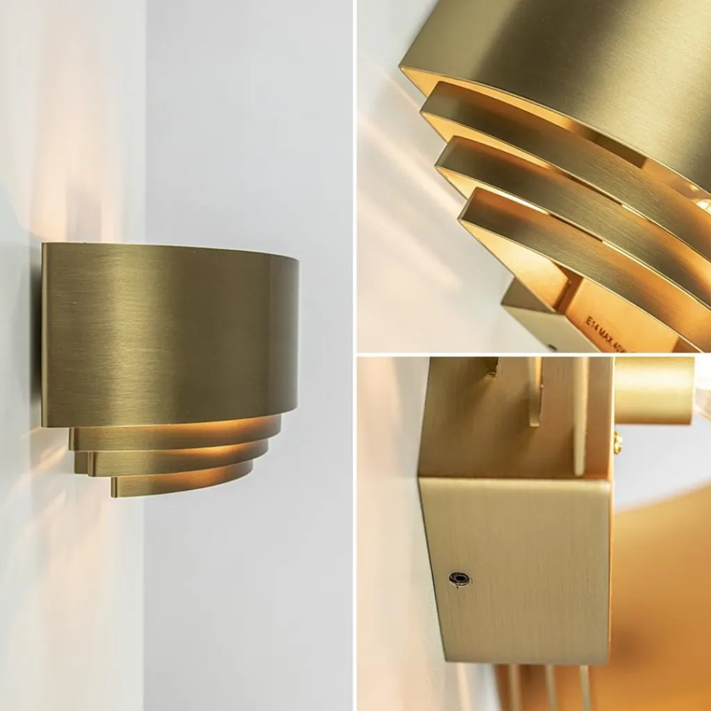Straluma Wandlamp Sofia brass 30cm> Woonkamerlampen|Slaapkamerlampen