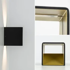 Straluma Wandlamp Stretto kubus zwart/goud><noscript><img width=