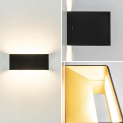 Straluma Wandlamp Stretto zwart/goud 20cm><noscript><img width=