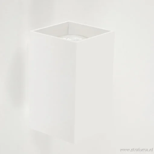 Straluma Wandlamp wit rechthoek up+down gu10> Bedlampjes|Decoratieve Verlichting