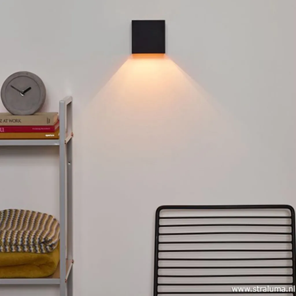 Straluma Wandlamp Xio kubus zwart/goud inclusief G9> Wandlampen|Bedlampjes