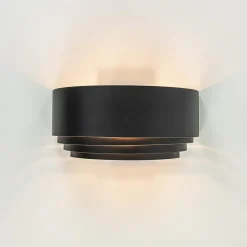 Straluma Wandlamp zwart/goud up+down langwerpig><noscript><img width=