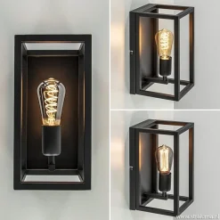 Straluma Wand-/plafondlamp rechthoek frame zwart><noscript><img width=