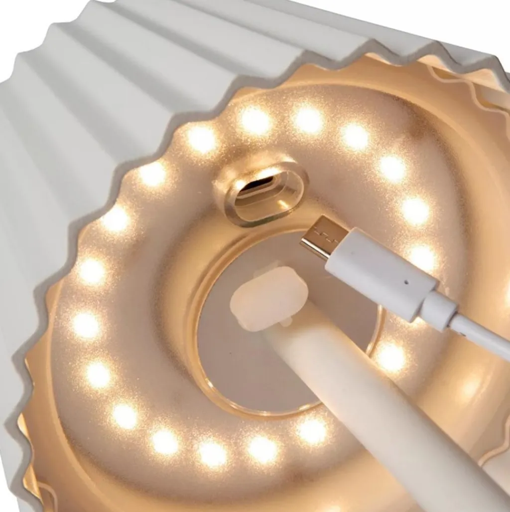 Straluma Witte tafellamp oplaadbaar inclusief dimbaar LED IP54> Tafellampen|Buitenlampen