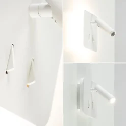 Straluma Witte wandlamp vierkant inclusief LED en spot><noscript><img width=