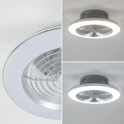 Straluma Zilveren ventilator inclusief LED klein><noscript><img width=