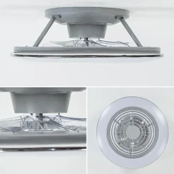 Straluma Zilveren ventilator inclusief LED klein><noscript><img width=