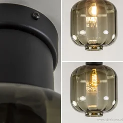 Straluma Zwart glazen plafondlamp luxury><noscript><img width=