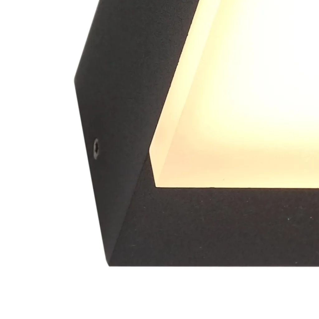 Straluma Zwarte buitenlamp wand inclusief LED> Wandlampen|Buitenlampen