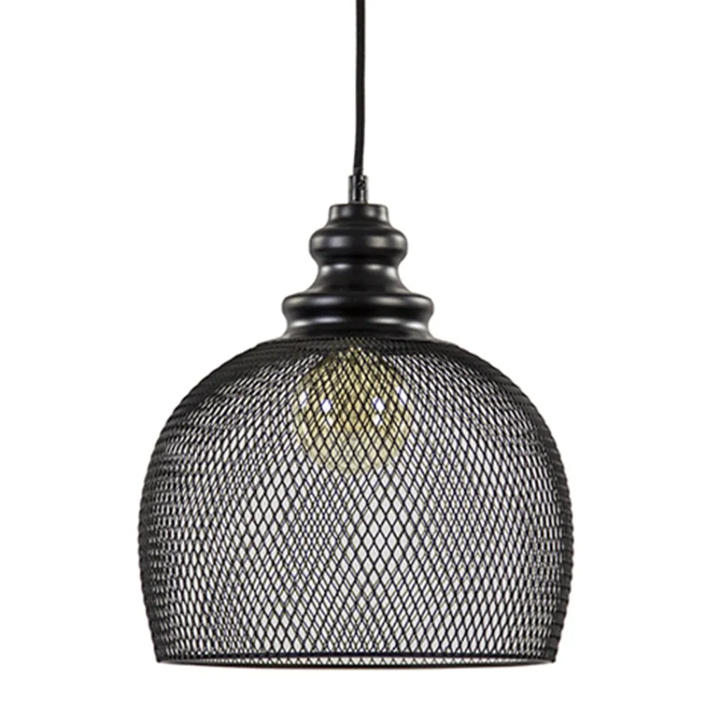 Straluma Zwarte hanglamp Karla met gaas> Light and Living|Woonkamerlampen