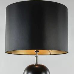 Straluma Zwarte vloerlamp bollen met zwarte ronde kap><noscript><img width=