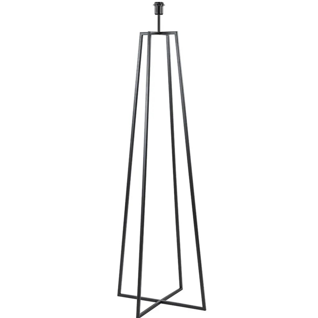 Straluma Zwarte vloerlamp modern frame excl. kap> Lampenvoeten|Schemerlampen